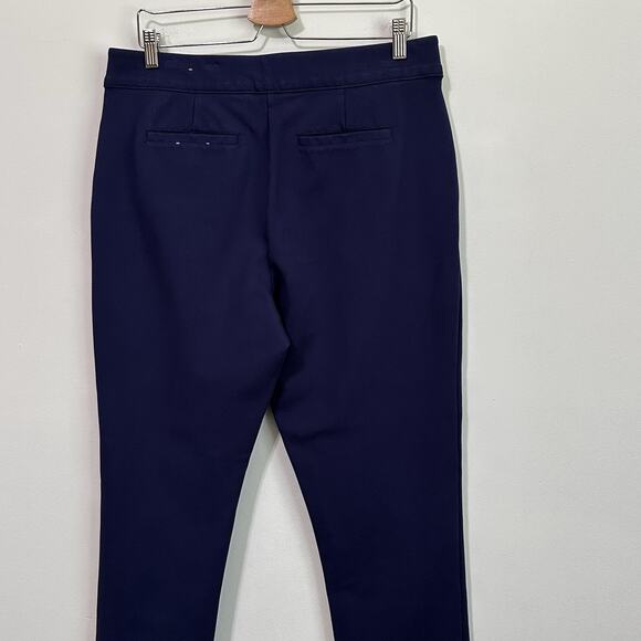 Soft Surroundings Pull On Ponte Pants L Navy Blue 34x27 Ankle Stretch Work Comfy - Picture 4 of 9